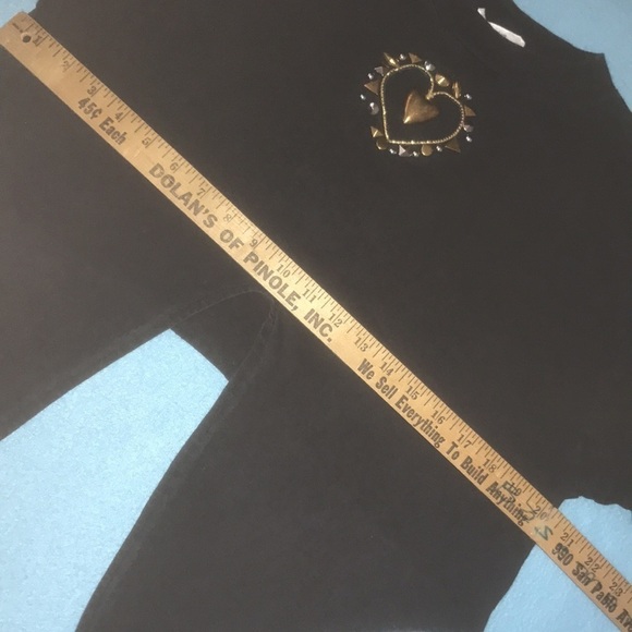 B B GIRLZ heart metallic details cut out crop top knotted at bottom Y2K size M - Picture 9 of 9